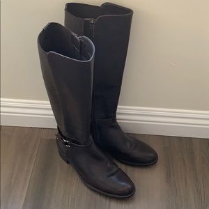 Aquatalia Odina Brown Stretch-back Boots